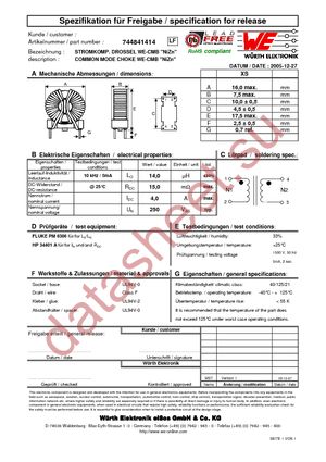 744841414 datasheet  